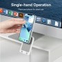 Тримач для телефону Height Adjustable Desktop Cell Phone Stand White Aluminum Alloy Type (KCQW0) (KCQW0)