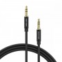 Кабель Vention 3.5mm Male to Male Audio Cable 2M Black Aluminum Alloy Type (BAXBH) (BAXBH)