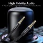 Кабель Vention Cotton Braided 3.5mm Male to Male Audio Cable 0.5M Black Aluminum Alloy Type (BAWBD) (BAWBD)