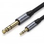 Кабель Vention Cotton Braided 3.5mm TRS Male to 6.35mm Male Audio Cable 5M Gray Aluminum Alloy Type (BAUHJ) (BAUHJ)