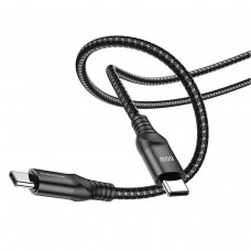 Кабель BOROFONE BX56 Type-C to Type-C 3A, 60W, 1,5m, nylon, aluminum+TPE connectors, Black (BX56CCB)