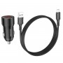 Автомобільний зарядний пристрій BOROFONE BZ19B Wisdom 36W dual port QC3.0 car charger set(Micro) Black (6941991101502)