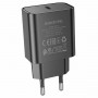 Мережевий зарядний пристрій BOROFONE BA71A Power single Port PD20W charger Black (BA71AB)