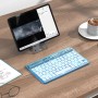 Клавіатура HOCO S55 Transparent Discovery edition wireless BT keyboard(English version) Ice Blue Mist (6931474778871 )