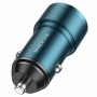 Автомобільний зарядний пристрій BOROFONE BZ19 Wisdom dual port car charger Sapphire Blue (BZ19SU)