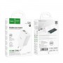 Мережевий зарядний пристрій HOCO C126A Pure power PD40W three-port(2C1A) charger set(Type-C to Type-C) White (6931474798749)