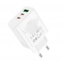 Мережевий зарядний пристрій HOCO C126A Pure power PD40W three-port(2C1A) charger White (6931474798725)