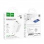 Мережевий зарядний пристрій HOCO C126A Pure power PD40W three-port(2C1A) charger White (6931474798725)