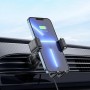 Тримач для мобiльного з БЗП HOCO HW1 Pro wireless fast charge car holder(air outlet) Black (6931474791603)