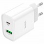 Мережевий зарядний пристрій HOCO C80A Plus Rapido PD20W+QC3.0 charger White (6931474779885)