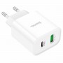 Мережевий зарядний пристрій HOCO C80A Plus Rapido PD20W+QC3.0 charger White (6931474779885)