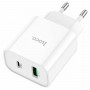 Мережевий зарядний пристрій HOCO C80A Plus Rapido PD20W+QC3.0 charger White (6931474779885)