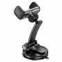 Тримач для мобільного HOCO CA111 pull clip suction cup car holder Black Metal Gray (6931474767196)