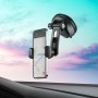 Тримач для мобільного HOCO CA111 pull clip suction cup car holder Black Metal Gray (6931474767196)