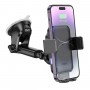 Тримач для мобiльного з БЗП HOCO HW9 Climber smart wireless charging car holder Black Gray (6942007608930)