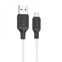 Кабель HOCO X90 Cool silicone charging data cable for Micro White (6931474788436)
