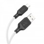 Кабель HOCO X90 Cool silicone charging data cable for Micro White (6931474788436)