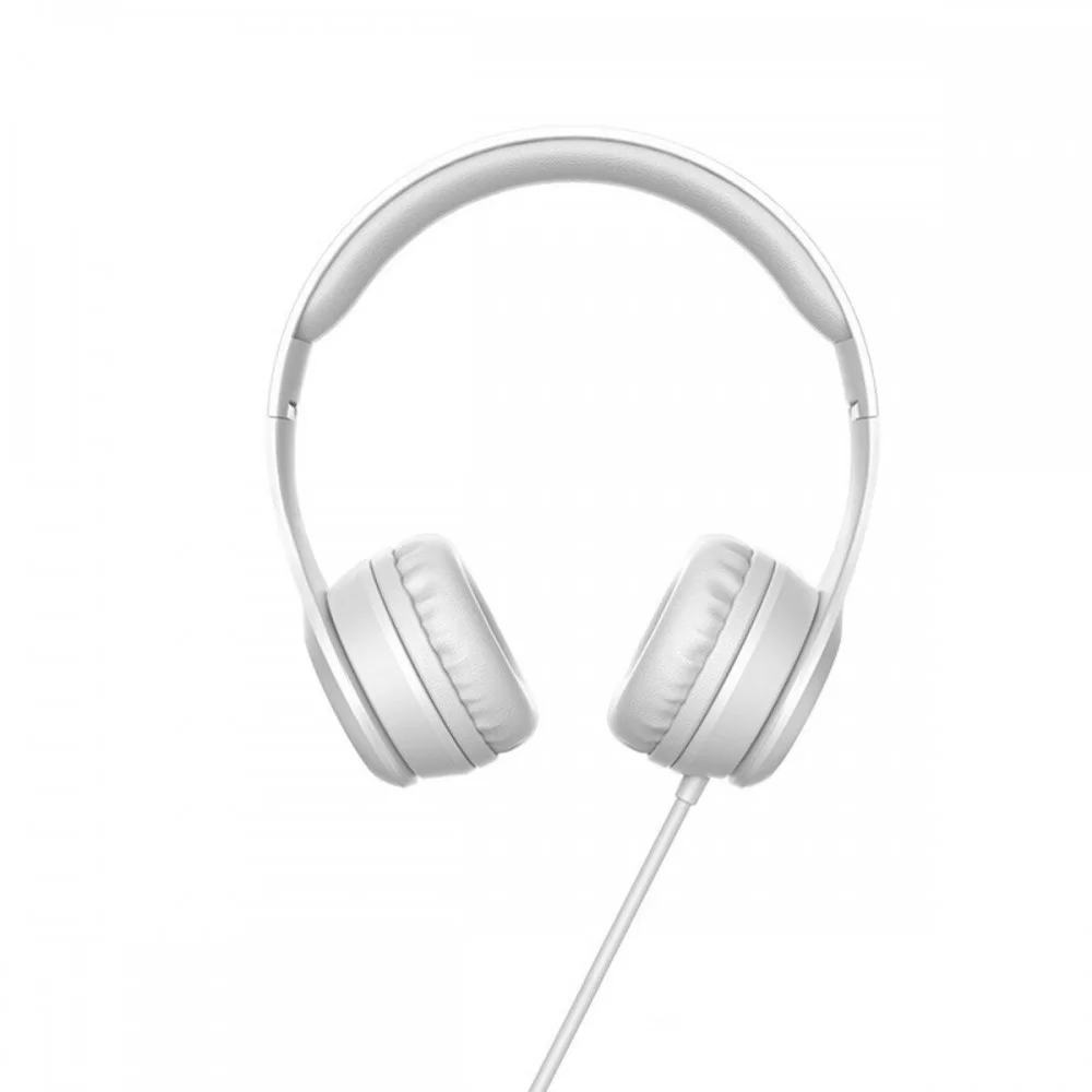 Навушники HOCO W21 Graceful charm wire control headphones Gray (6931474708298)