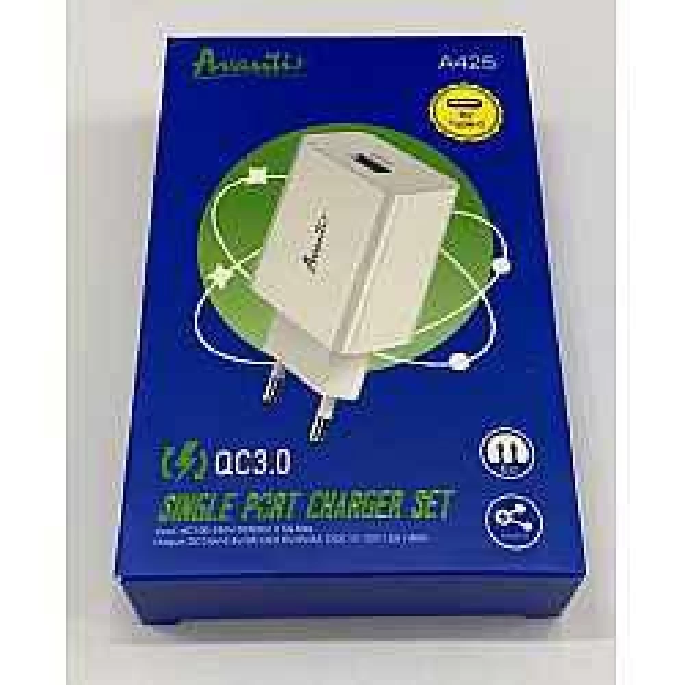 Мережевий Зарядний Пристрій Avantis A425 1USB QC 3.0 Type-C