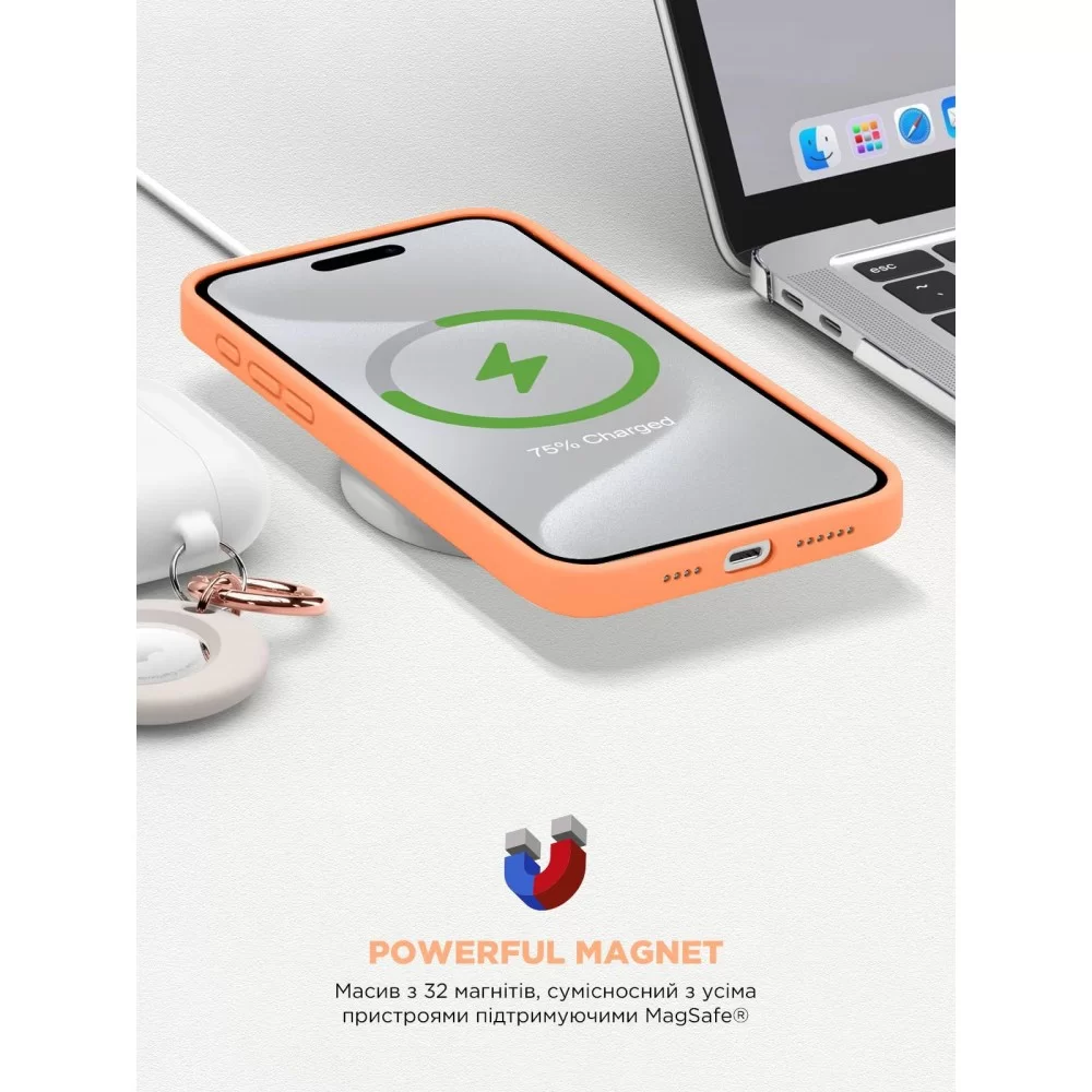 Панель ArmorStandart ICON2 MagSafe для Apple iPhone 15 Pro Orange Sorbet (ARM72756)