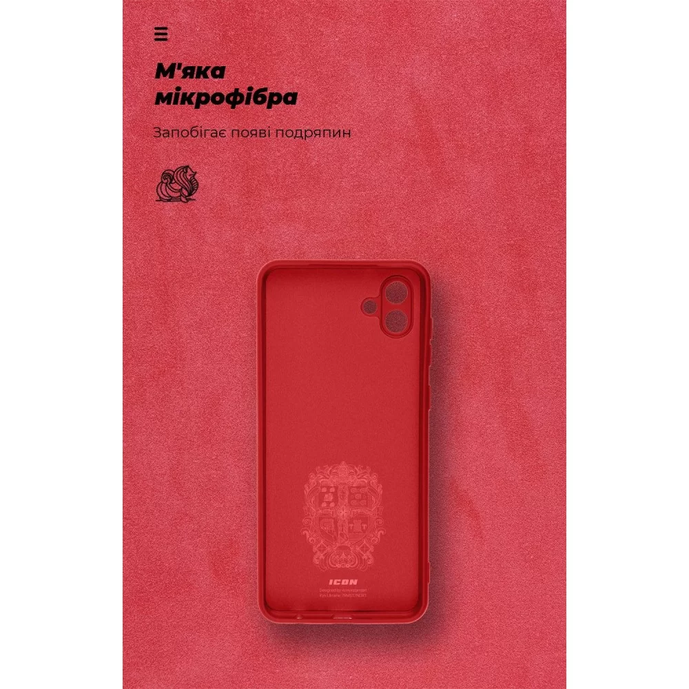 Панель ArmorStandart ICON Case для Samsung A04 (A045) Camera cover Red (ARM63907)
