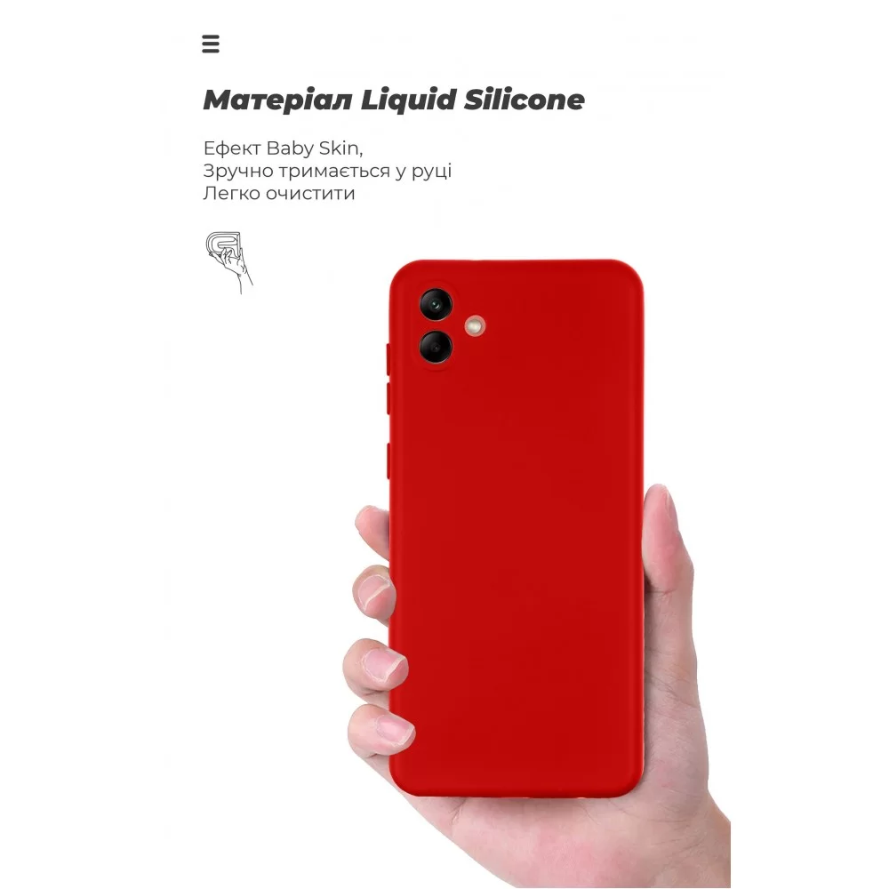 Панель ArmorStandart ICON Case для Samsung A04 (A045) Camera cover Red (ARM63907)