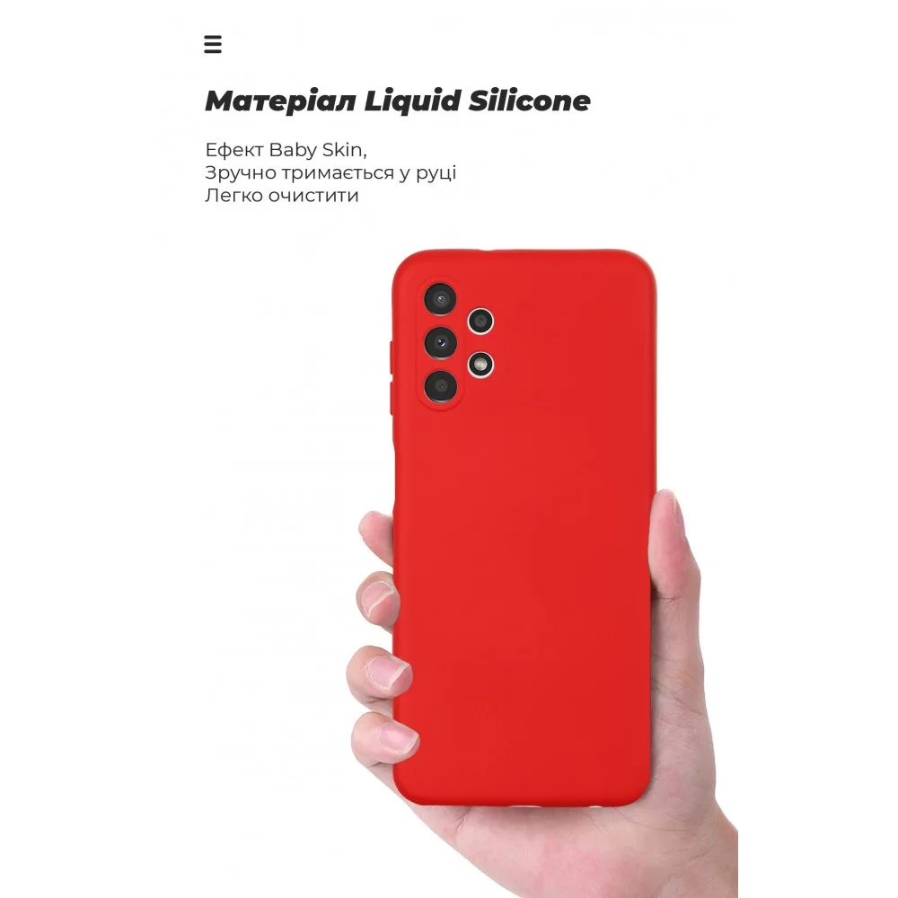 Панель ArmorStandart ICON Case для Samsung A13 4G (A135) Camera cover Red (ARM62667)
