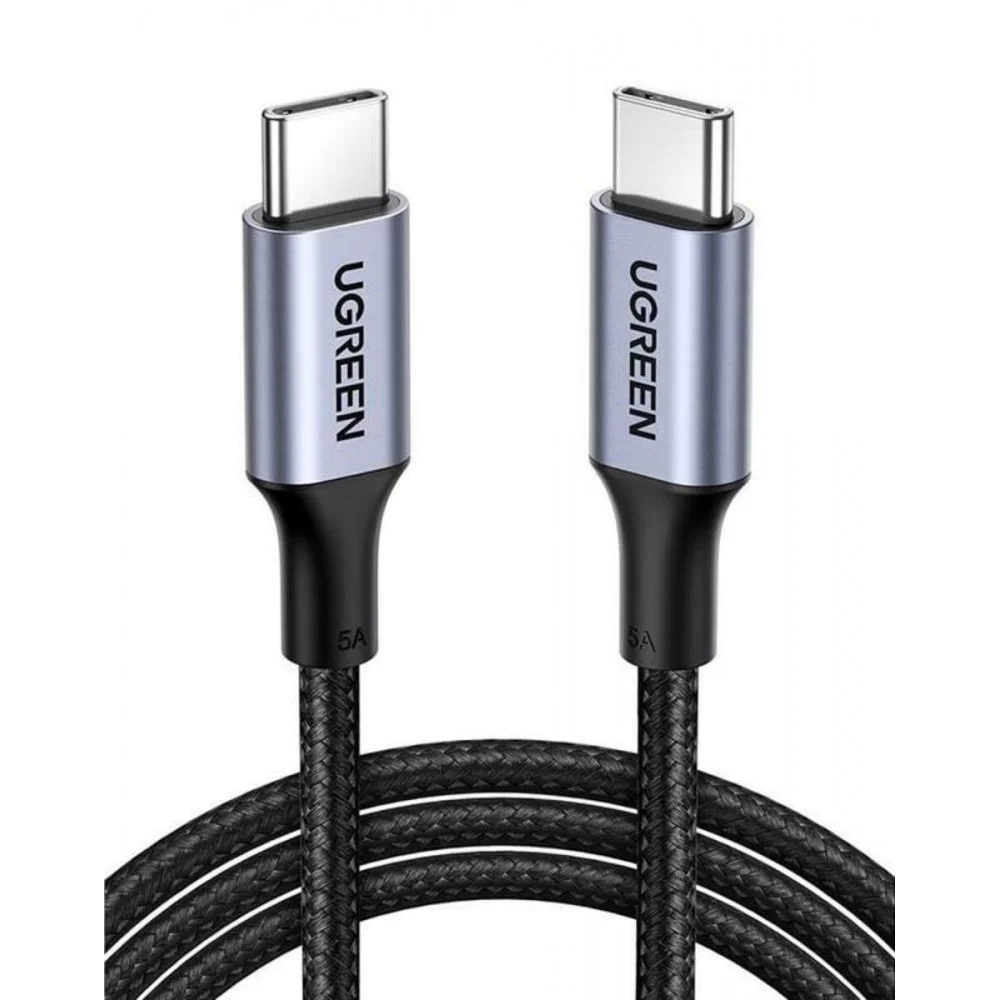 Кабель UGREEN US316 USB-C Cable Aluminum Case with Braided 1m (Black) (UGR-70427) (UGR-70427)