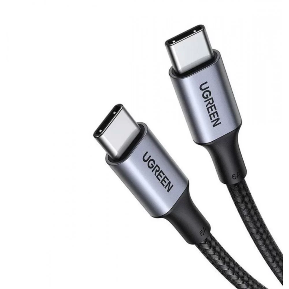 Кабель UGREEN US316 USB-C Cable Aluminum Case with Braided 1m (Black) (UGR-70427) (UGR-70427)