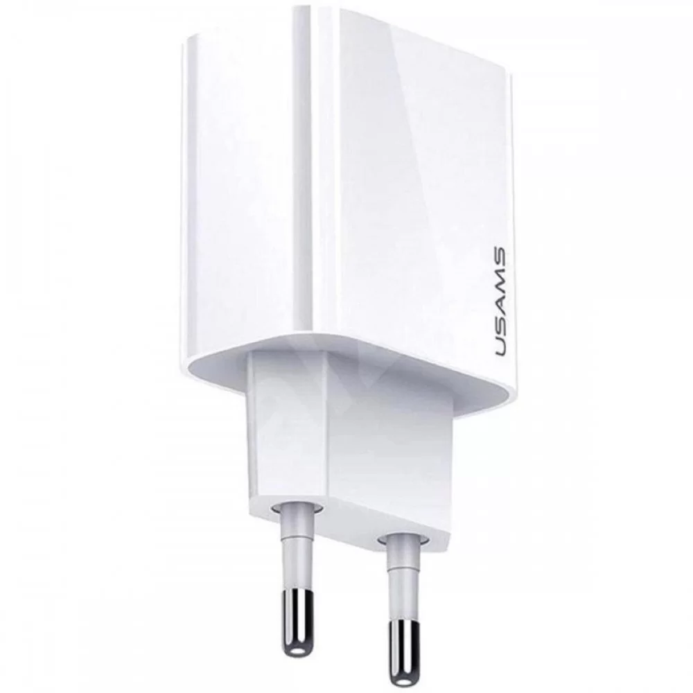 Мережевий зарядний пристрій Usams US-CC083 T22 Single USB QC3.0 Travel Charger (EU) White (CC83TC01)