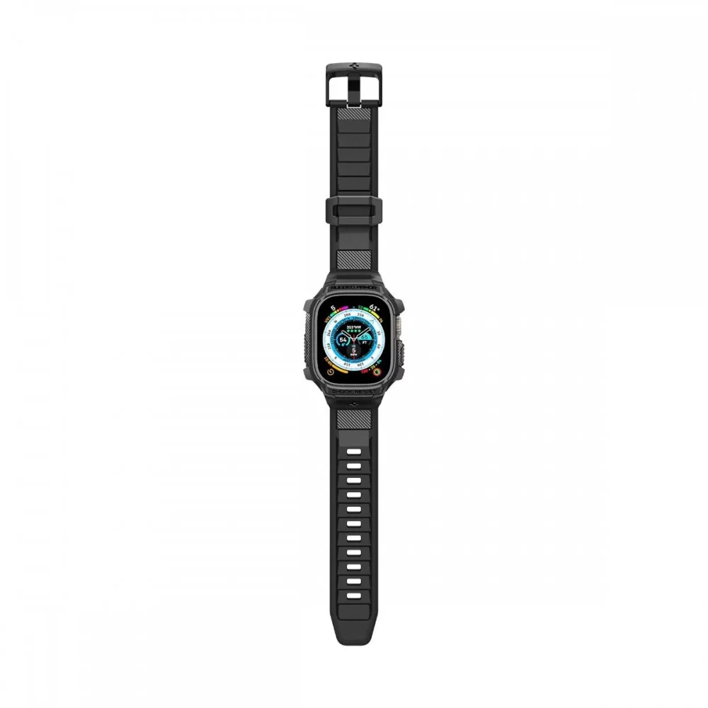 Чохол-ремінець Spigen Rugged Armor Pro для Apple Watch 49 mm Black (ACS05460)