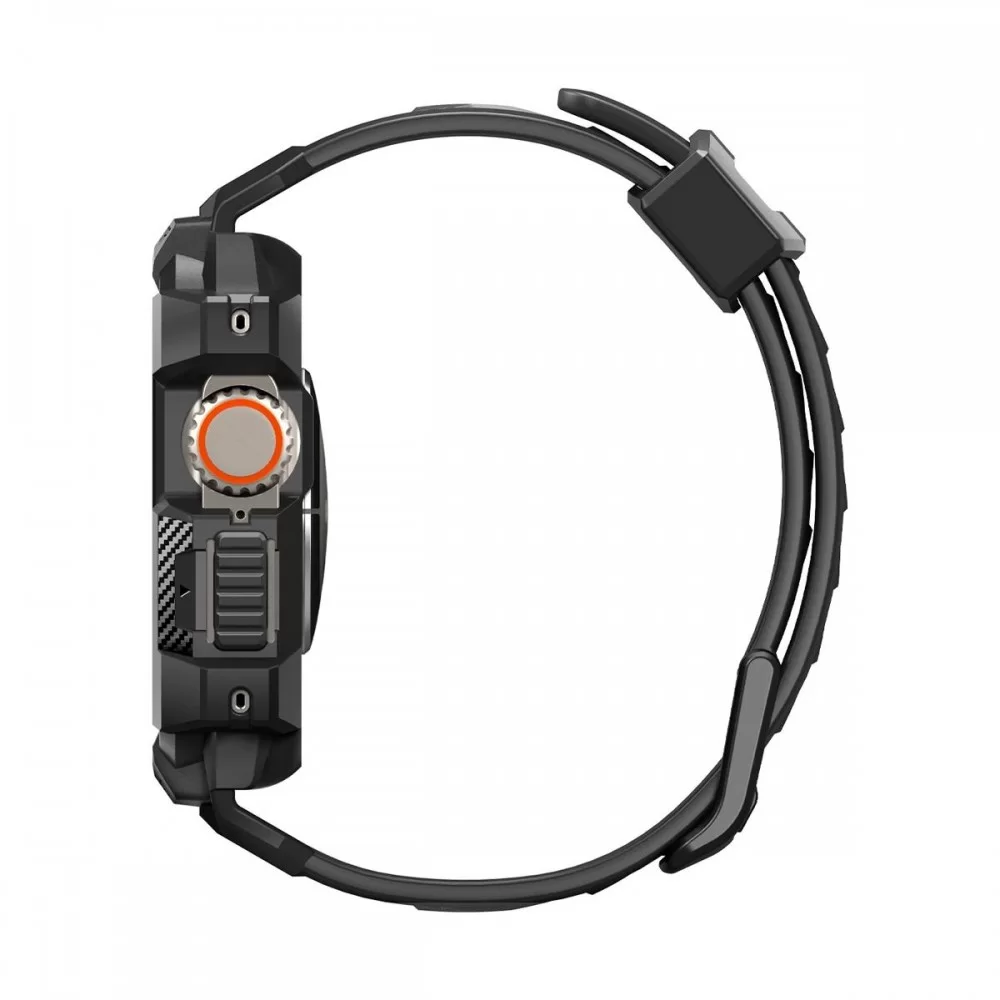 Чохол-ремінець Spigen Rugged Armor Pro для Apple Watch 49 mm Black (ACS05460)
