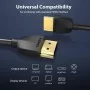 Кабель Тонкий HDMI Vention Slim Portable HDMI 2,0 - 2M. Black (AAIBH)