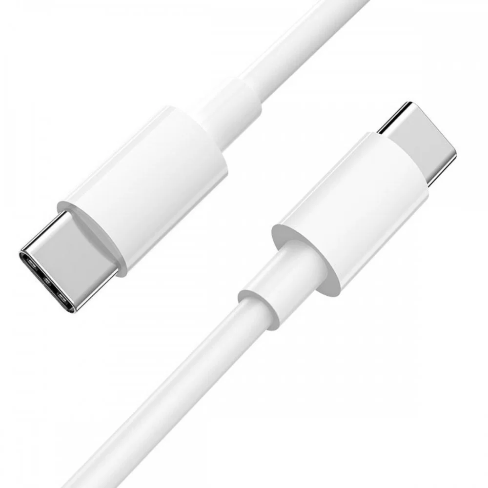 Кабель BOROFONE BX44 Type-C to Type-C, 5A, 100W, 1m, ABS, ABS connectors, White (BX44CC1W)