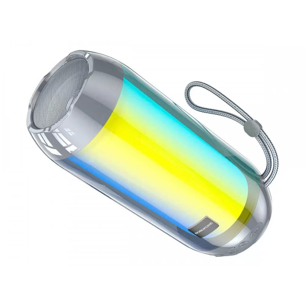 Портативна колонка BOROFONE BR25 Crazy sound colorful luminous BT speaker Gray (6974443386523)