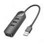 Адаптер Borofone DH5 Erudite 4-in-1 adapter(Type-C to USB2.0*4)(L=0.2M) (6941991104237)