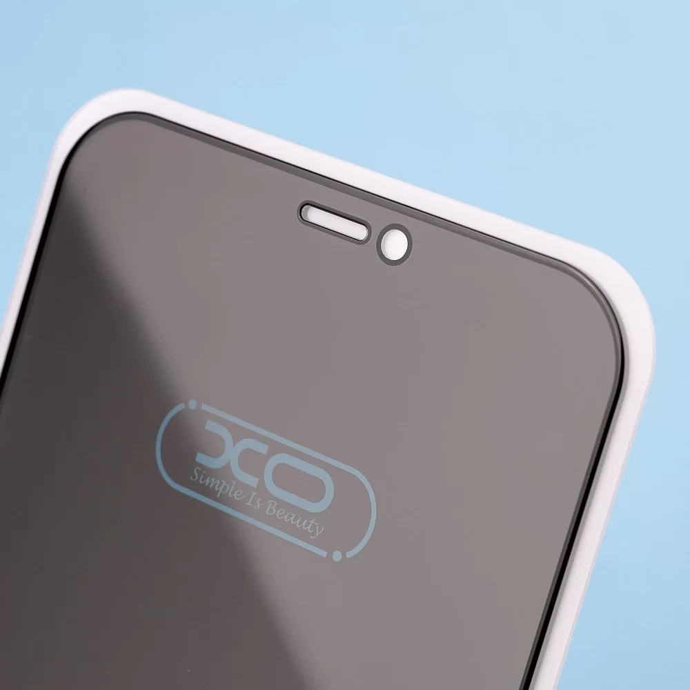 Защитное стекло XO-FC3 iPhone 12 Pro Max (антишпион) черный