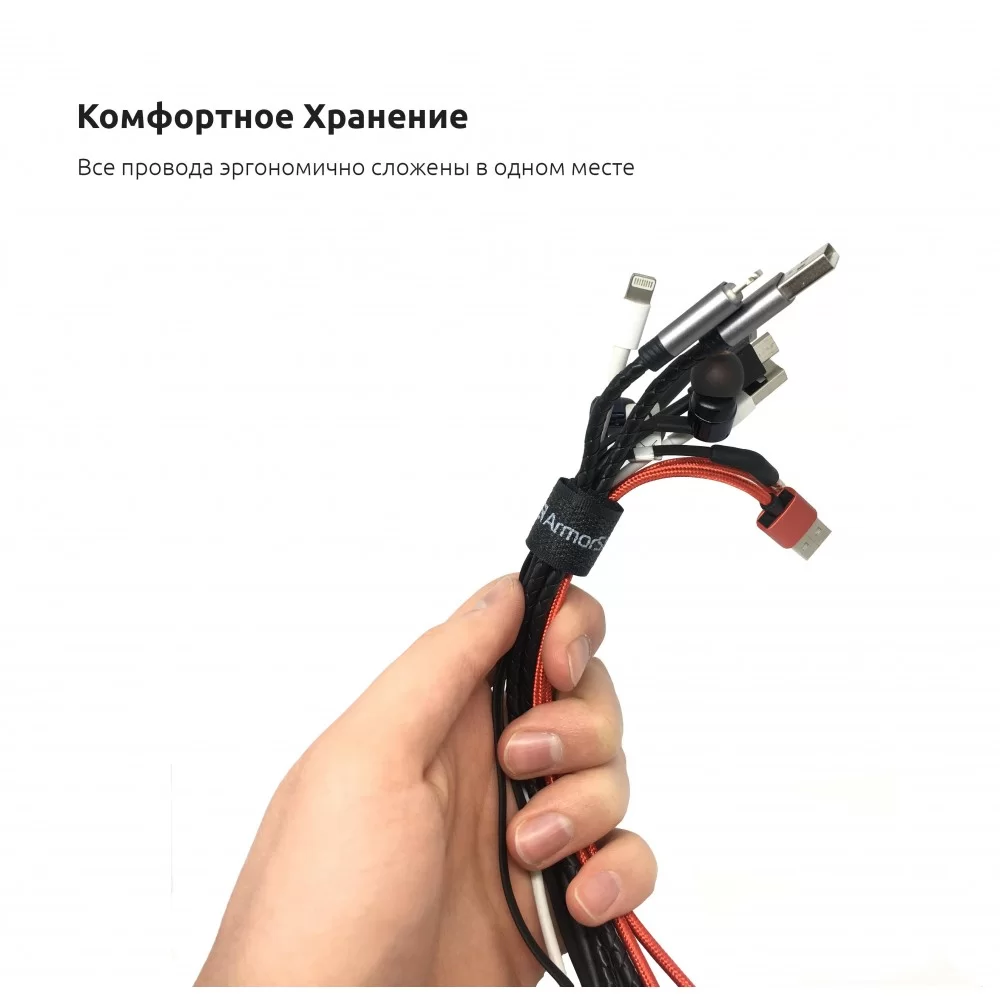 Органайзер для кабеля ArmorStandart Sticky Tape Yellow (ARM53960)