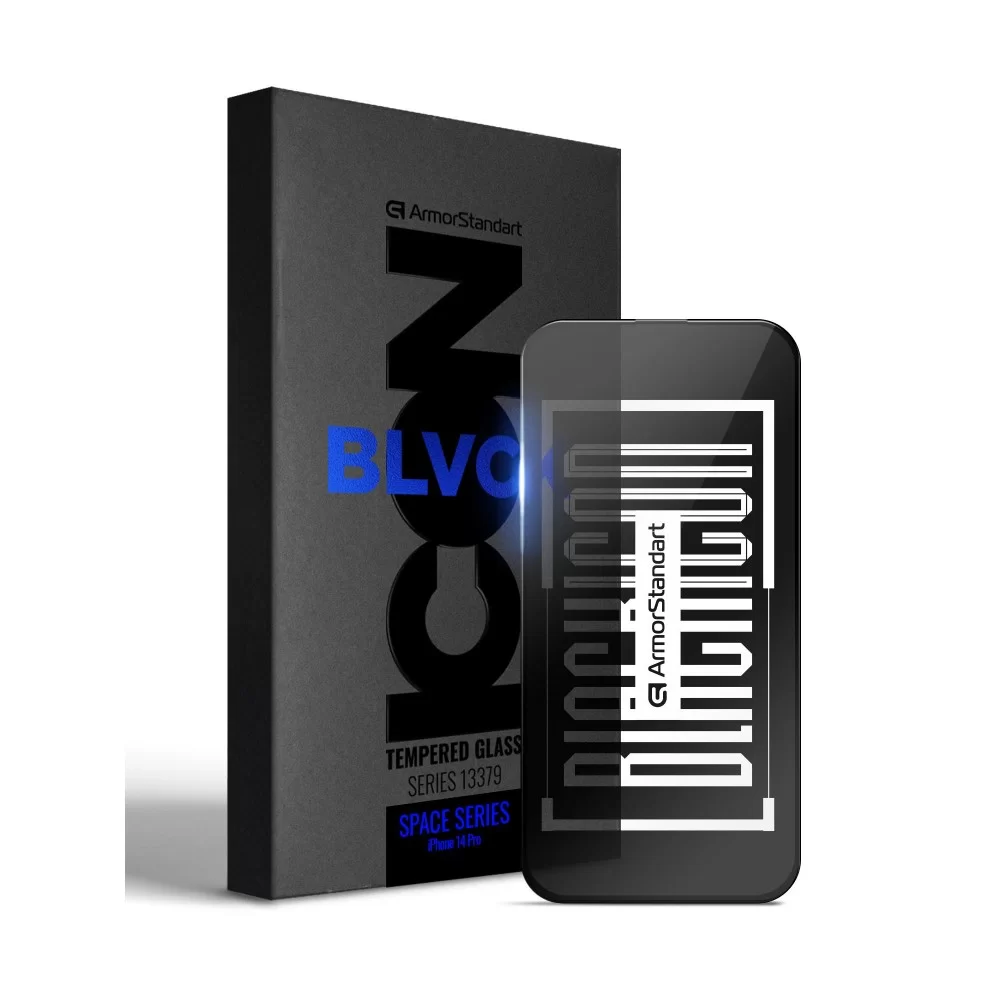 Захисне скло ArmorStandart Space Black Icon для Apple iPhone 14 Pro (ARM63562)