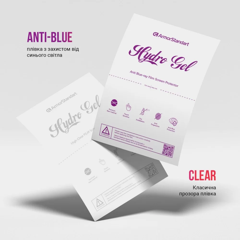 Набір гідрогелевої плівки ArmorStandart Clear + Anti-Blue для Xiaomi Poco X5 5G (ARM66841)