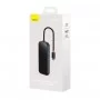 USB-Hub Baseus AcmeJoy 4-Port Type-C HUB Adapter（Type-C to USB3.0*3+Type-C PD&Data *1）Dark Gray (WKJZ010013)