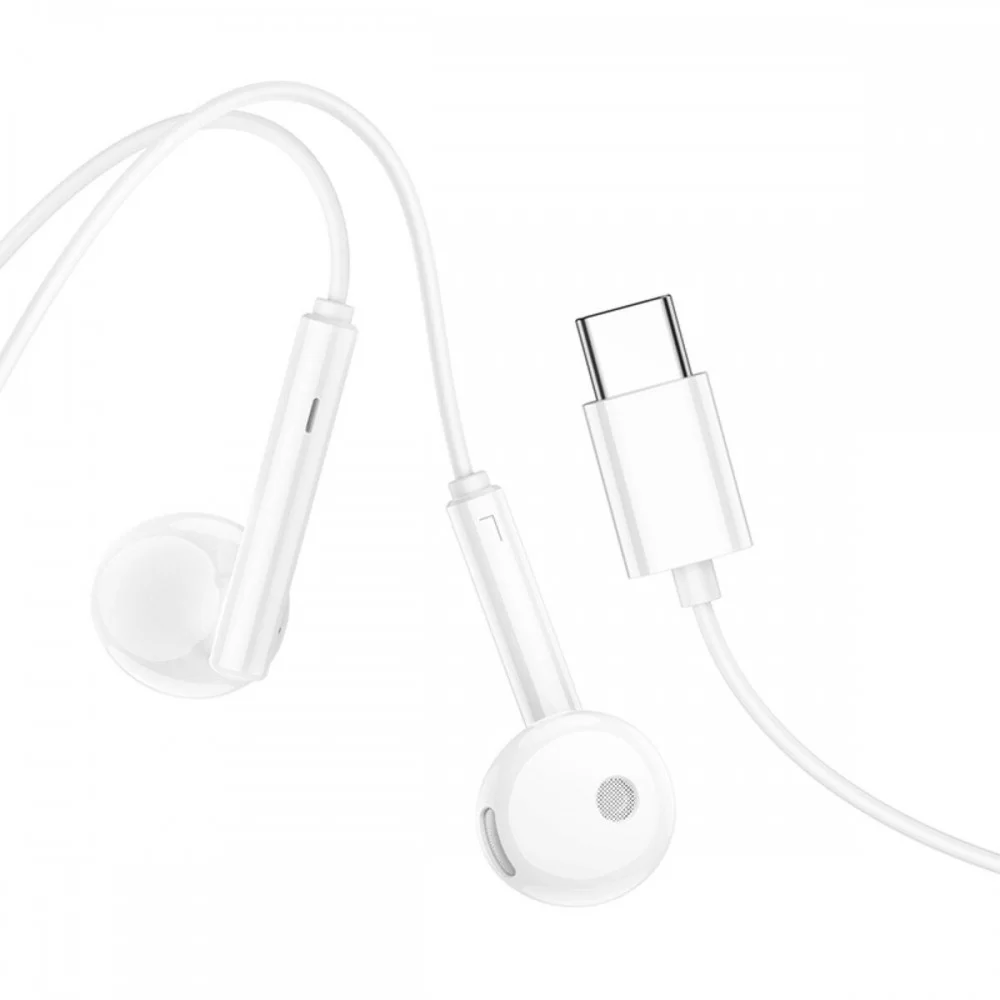Навушники BOROFONE BM82 Art music digital earphones with mic Type-C White (BM82CW)