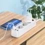 Мережевий подовжувач HOCO NS2 3-position extension cord socket(including 3*USB output) White (6931474765178)