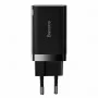 Мережевий зарядний пристрій Baseus Super Si Pro Quick Charger C+U 30W EU Black (CCSUPP-E01)