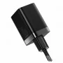 Мережевий зарядний пристрій Baseus Super Si Pro Quick Charger C+U 30W EU Black (CCSUPP-E01)