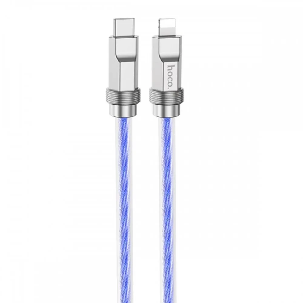 Кабель HOCO U113 Solid PD silicone charging data cable iP Blue (6931474790026)