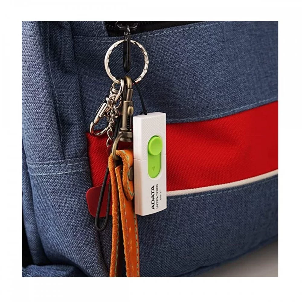 Flash A-DATA USB 3.0 AUV 320 64Gb White/Green (AUV320-64G-RWHGN)