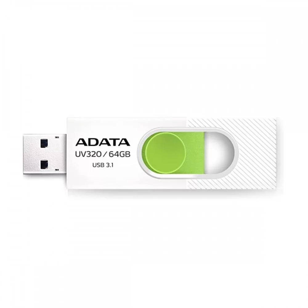 Flash A-DATA USB 3.0 AUV 320 64Gb White/Green (AUV320-64G-RWHGN)