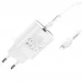 Мережевий зарядний пристрій HOCO N14 Smart Charging single port PD20W charger set(C to iP) White (6931474745033)