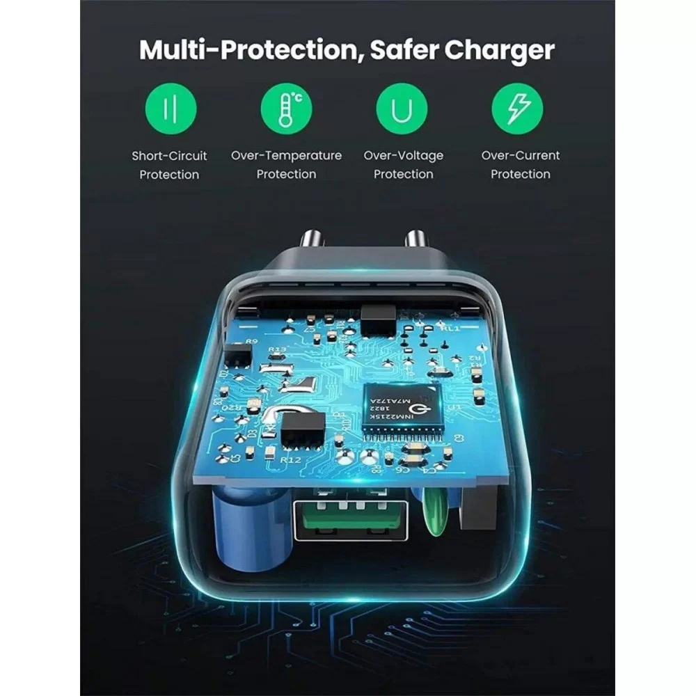 Зарядний пристрій UGREEN CD122 QC3.0 USB Fast Charger EU (Black) (UGR-70273) (UGR-70273)